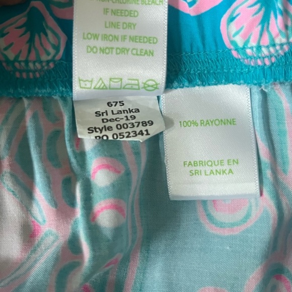 Lilly Pulitzer Turquoise and Pink Wide Leg Pants - Picture 11 of 12